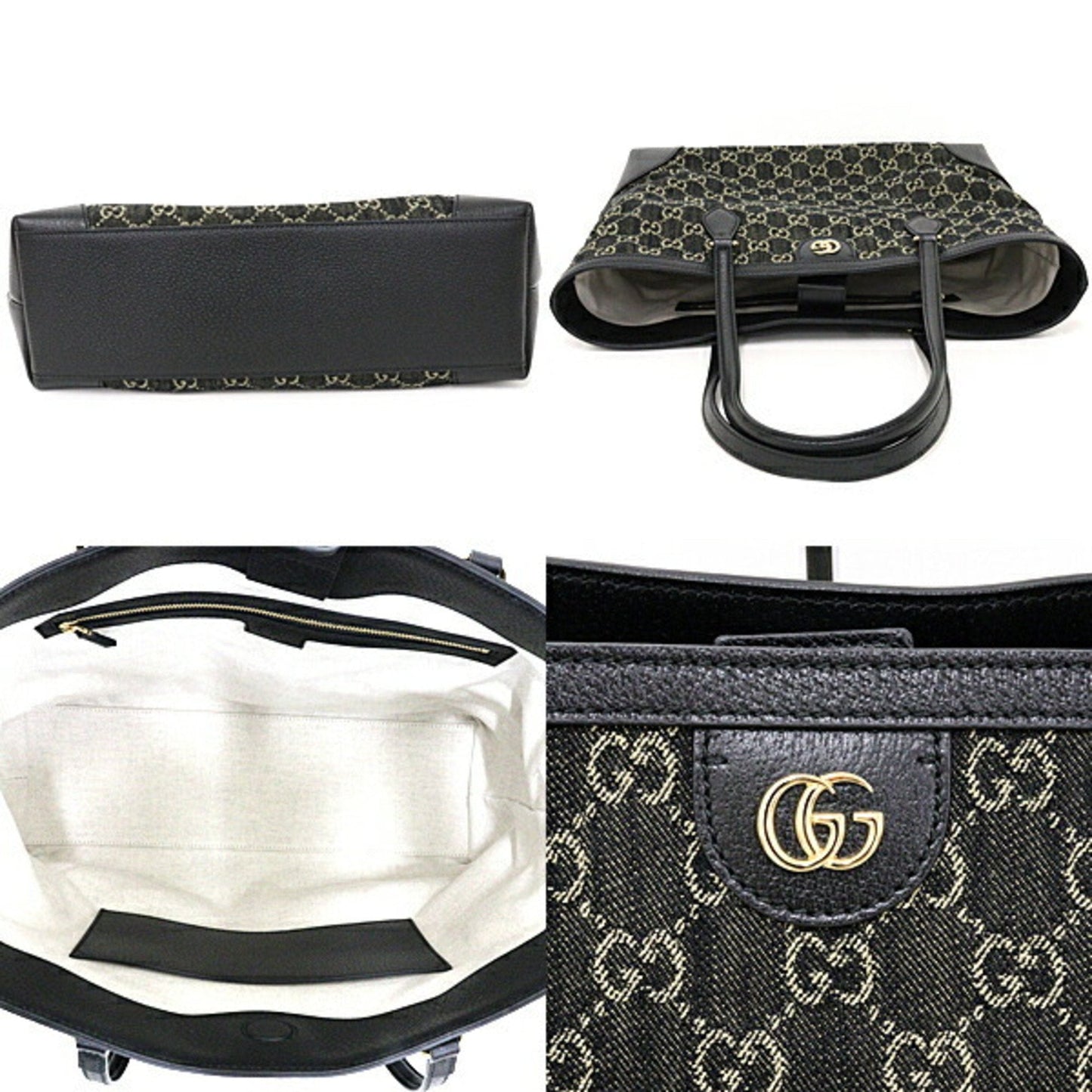 GUCCI Ophidia GG Medium Tote Bag Supreme Canvas 631685 Black