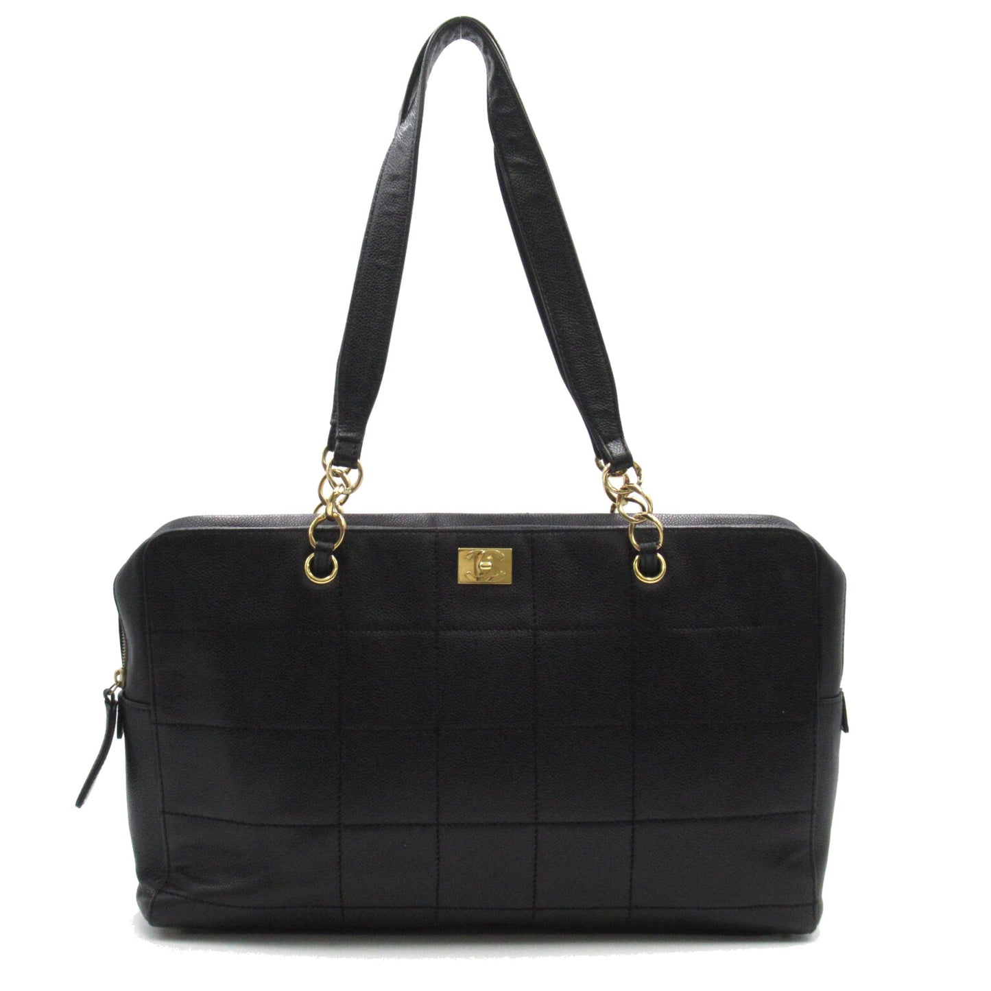 CHANEL Shoulder Tote Black Caviar Skin [Grained Calf]