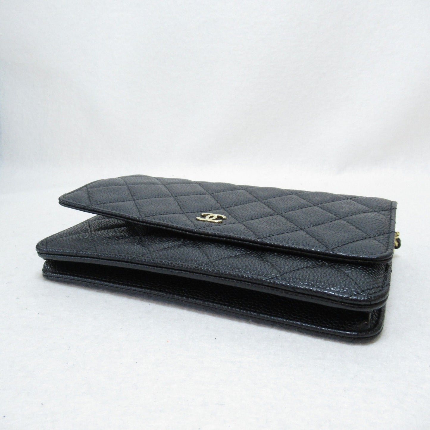 CHANEL Chain wallet Shoulder Bag Black Caviar Skin [Grained Calf]