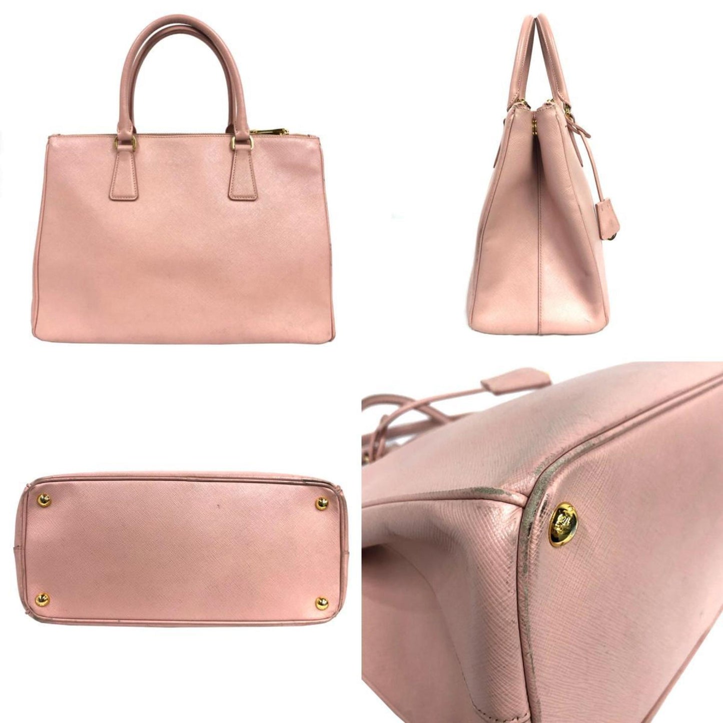 PRADA handbag shoulder bag Galleria leather pink ladies