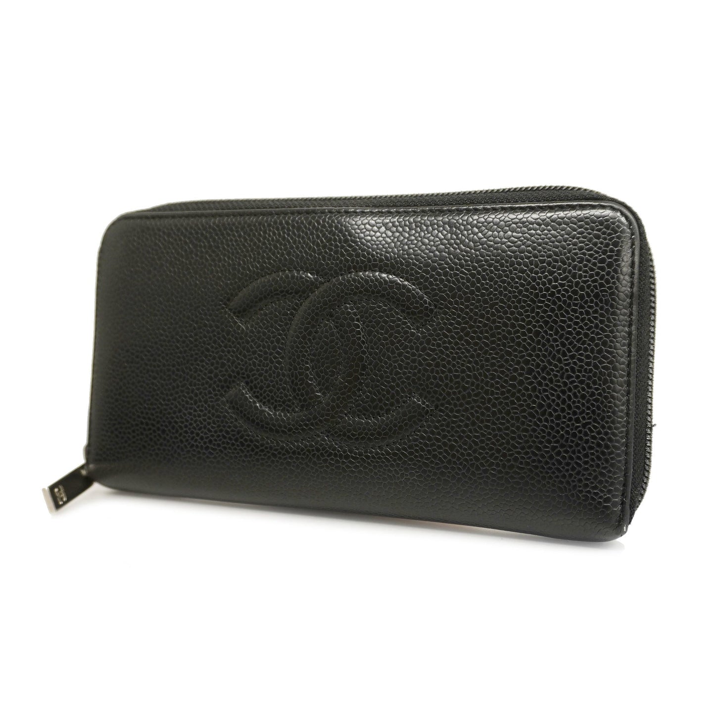 CHANEL  Long Wallet [bi-fold] Gold Hardware Women's Caviar Leather Long Wall