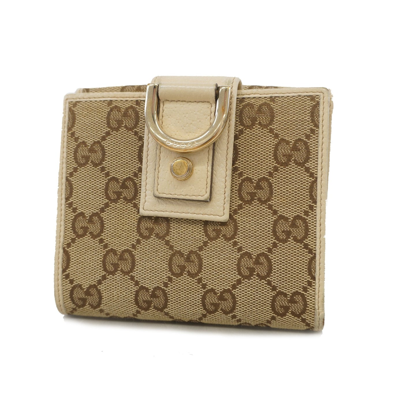 Gucci Bi-fold Wallet 141411 Women's GG Canvas Wallet (bi-fold) Beige