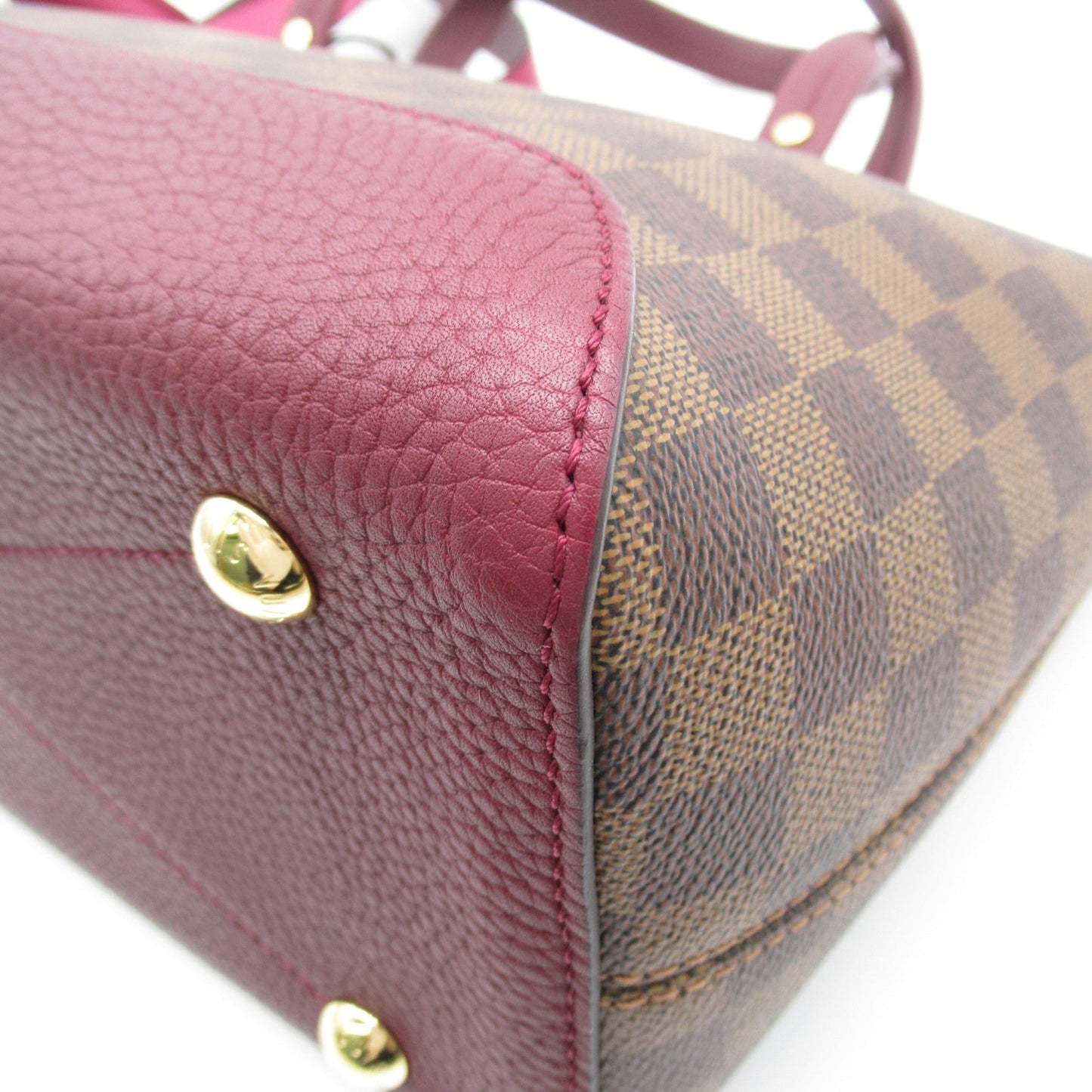 LOUIS VUITTON Hyde Park Tote Bag Brown Fuschia Damier PVC coated canvas N41015