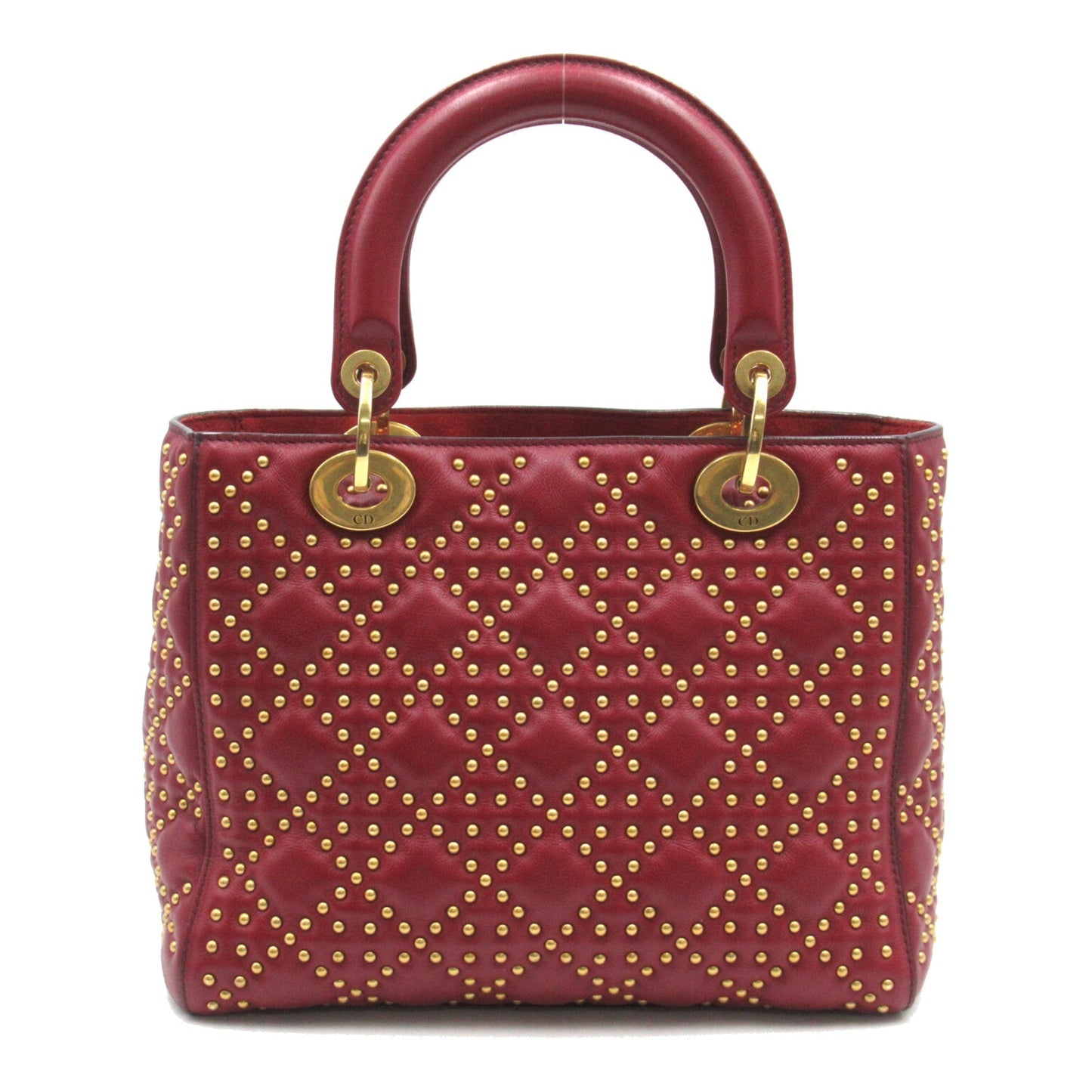 Dior Lady dior tote Bordeaux system leather