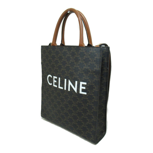 Celine vertical hippo handbag Brown Dark brown PVC coated canvas