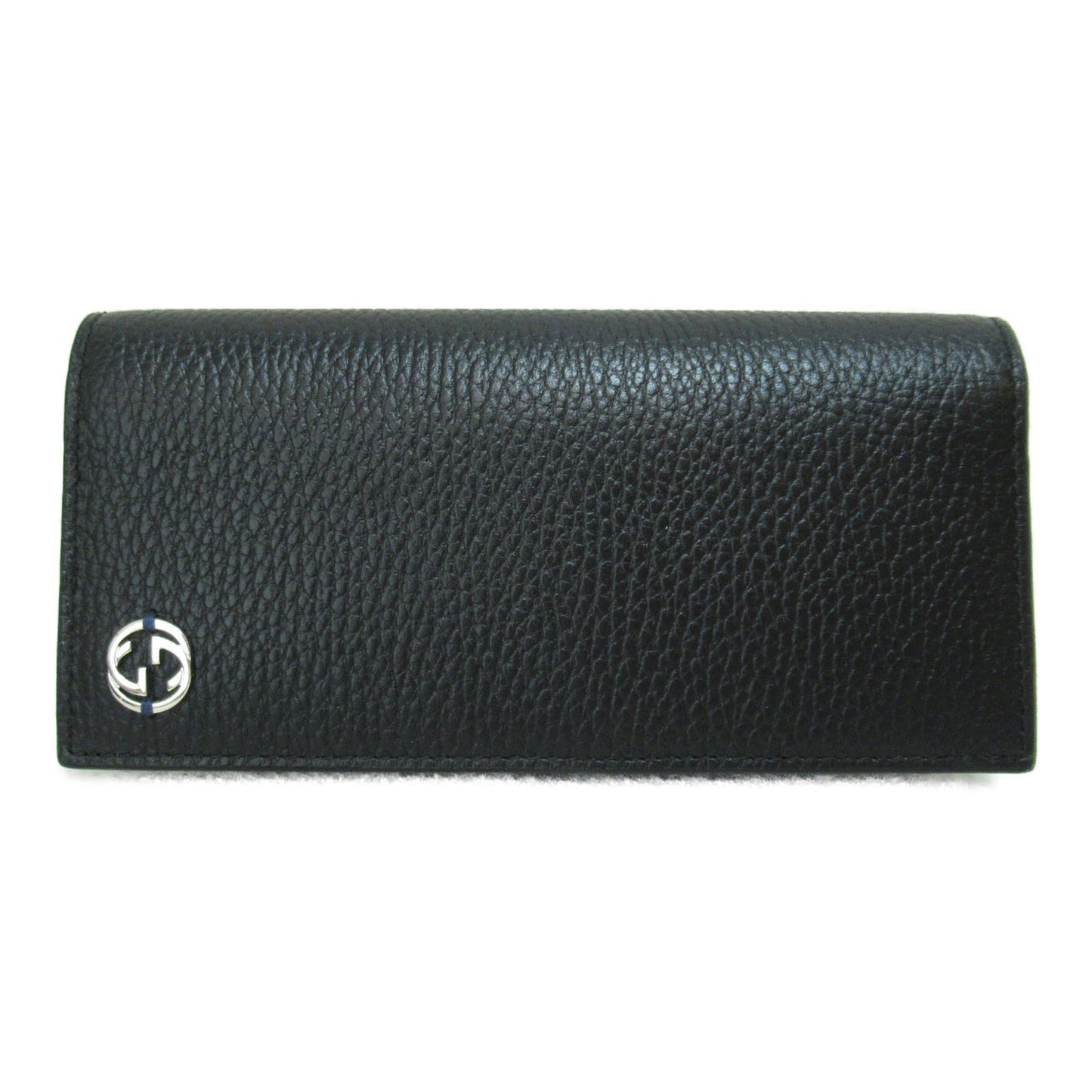 GUCCI Interlocking G ZIP long wallet Black leather 610467