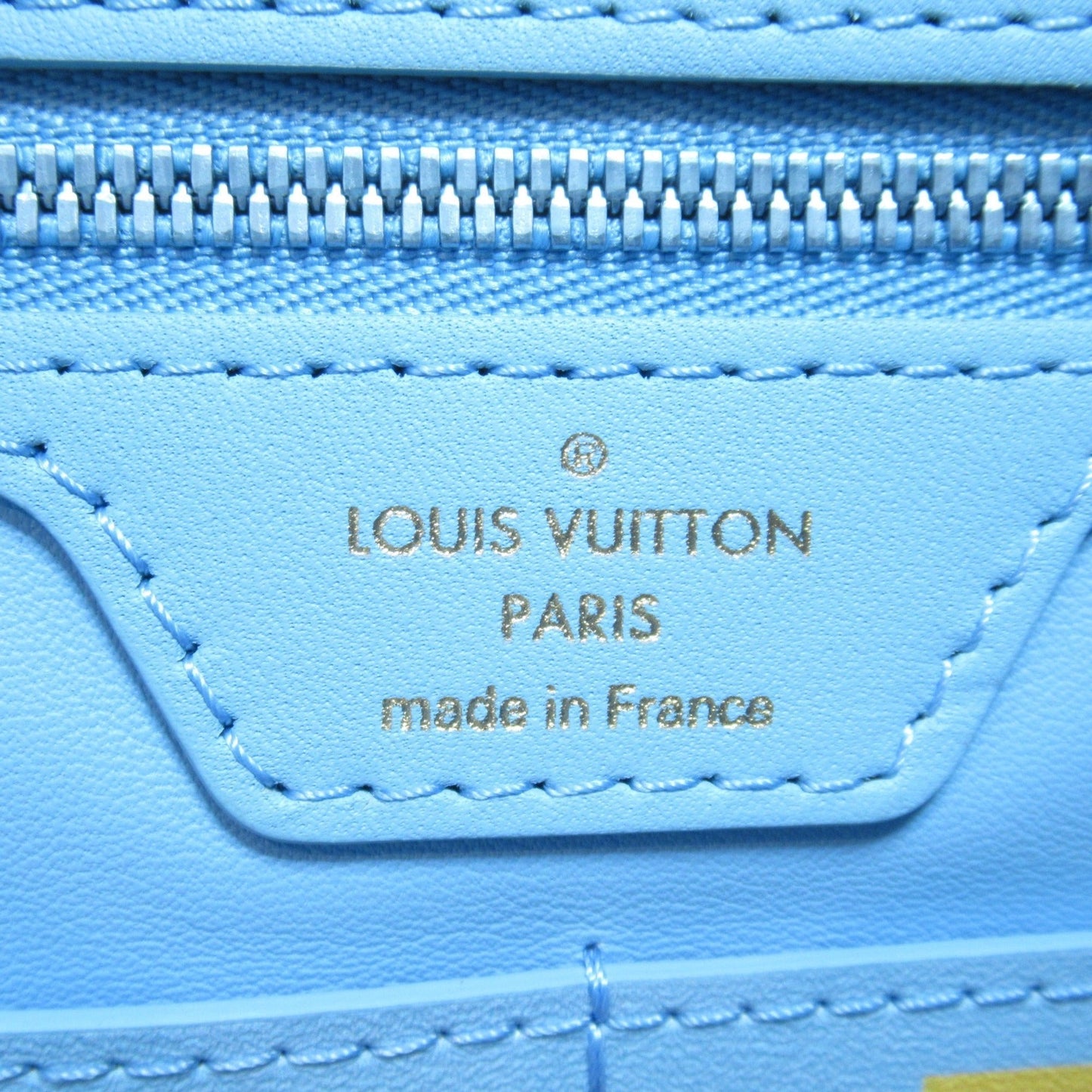 LOUIS VUITTON Turner Neverfull MM Tote Bag Blue Masters collection PVC coated canvas