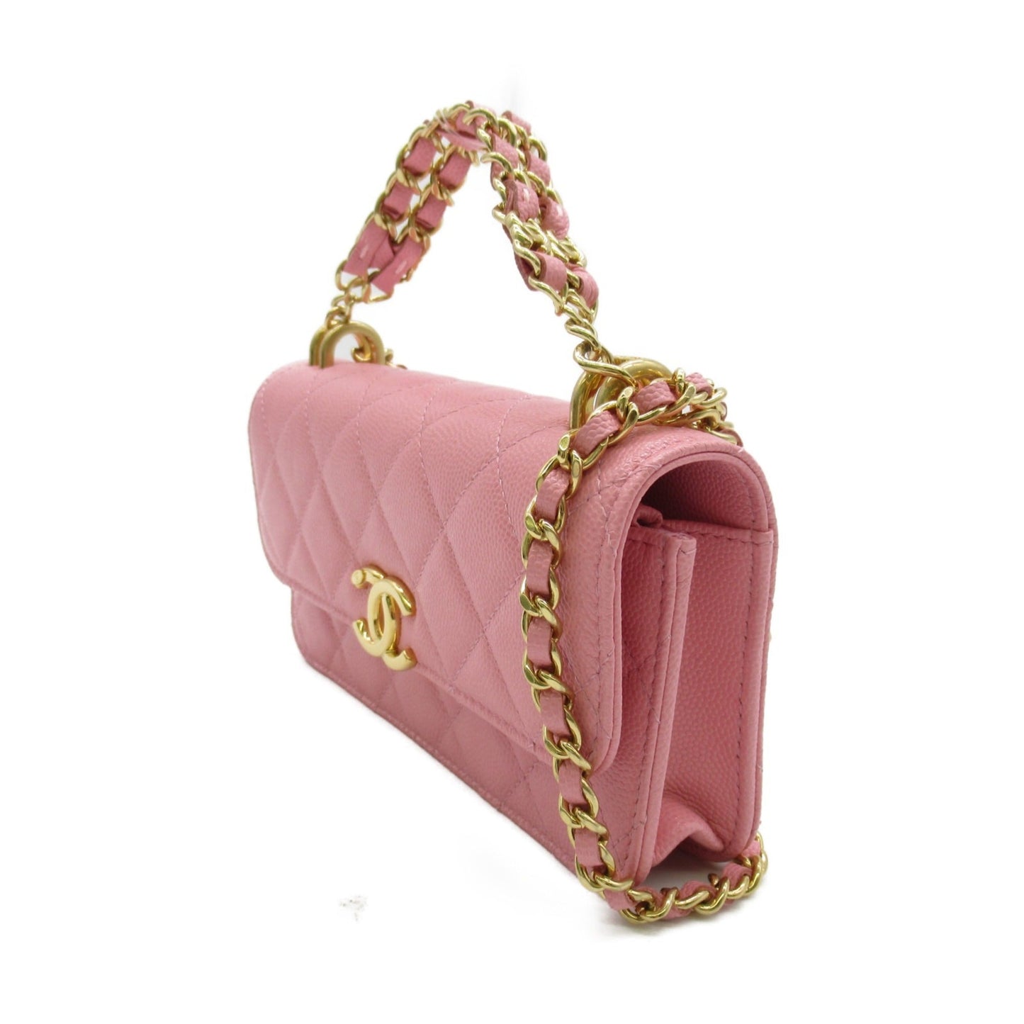 CHANEL Chain wallet Shoulder Bag Pink Caviar Skin [Grained Calf]