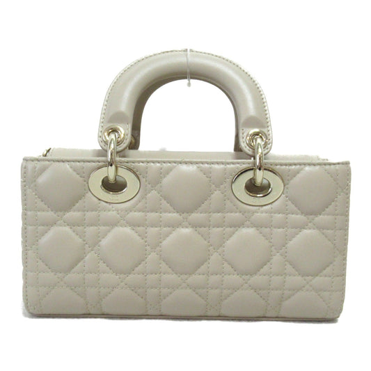 Dior D-JOY Lady Dior handbag Beige leather