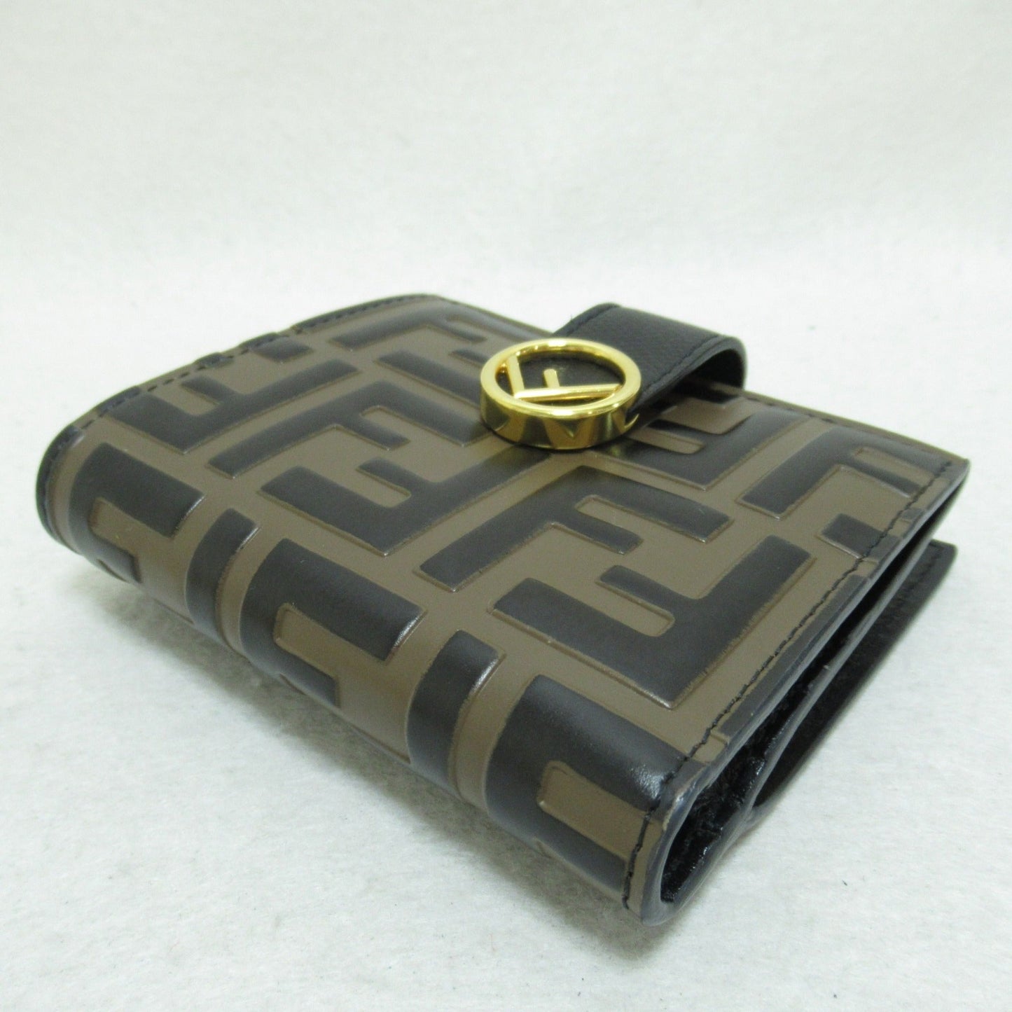 FENDI wallet Brown Black leather 8M0386