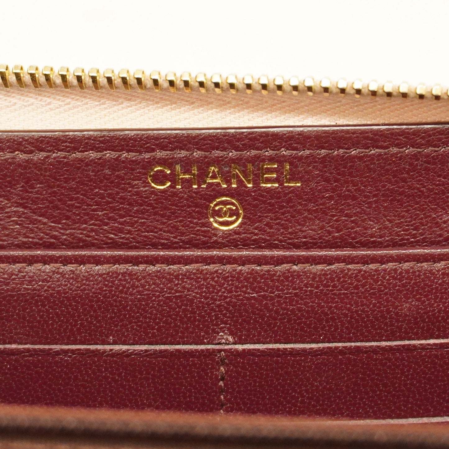 CHANELAuth  Matelasse Long Wallet Gold Hardware Women's Lambskin Long Wallet