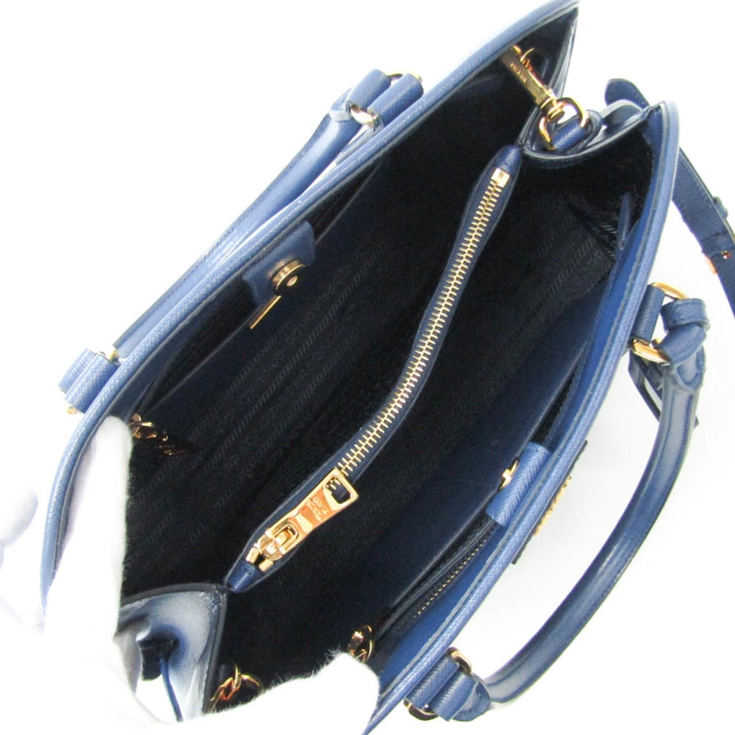 PRADA BN2558 Women's Saffiano Lux Handbag,Shoulder Bag Bluette