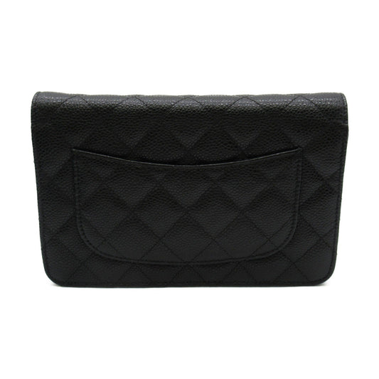 CHANEL Chain wallet Shoulder Bag Black Caviar Skin [Grained Calf] AP0250