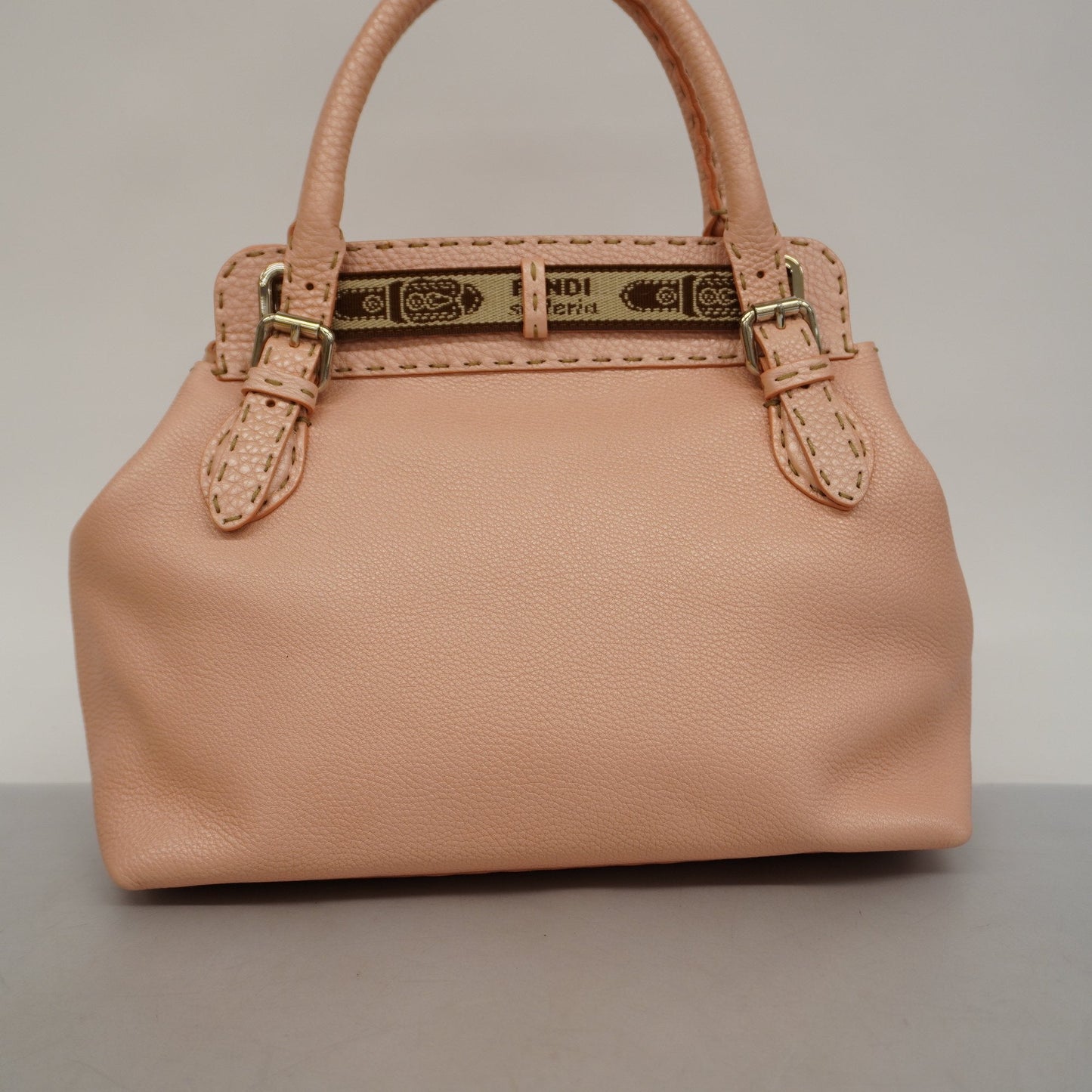 FENDI   Selleria Handbag Women's Leather Handbag Pink