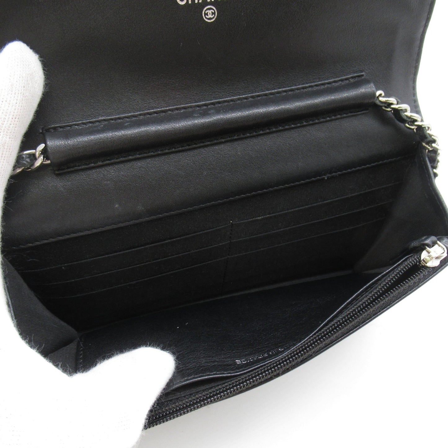 CHANEL Chain wallet Shoulder Bag Black Caviar Skin [Grained Calf]