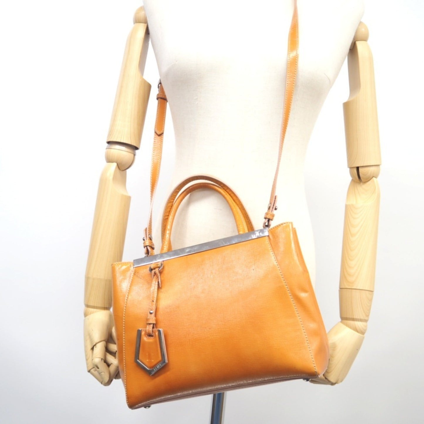 FENDI/ Titoujour 2way Shoulder Bag Handbag Orange Ladies