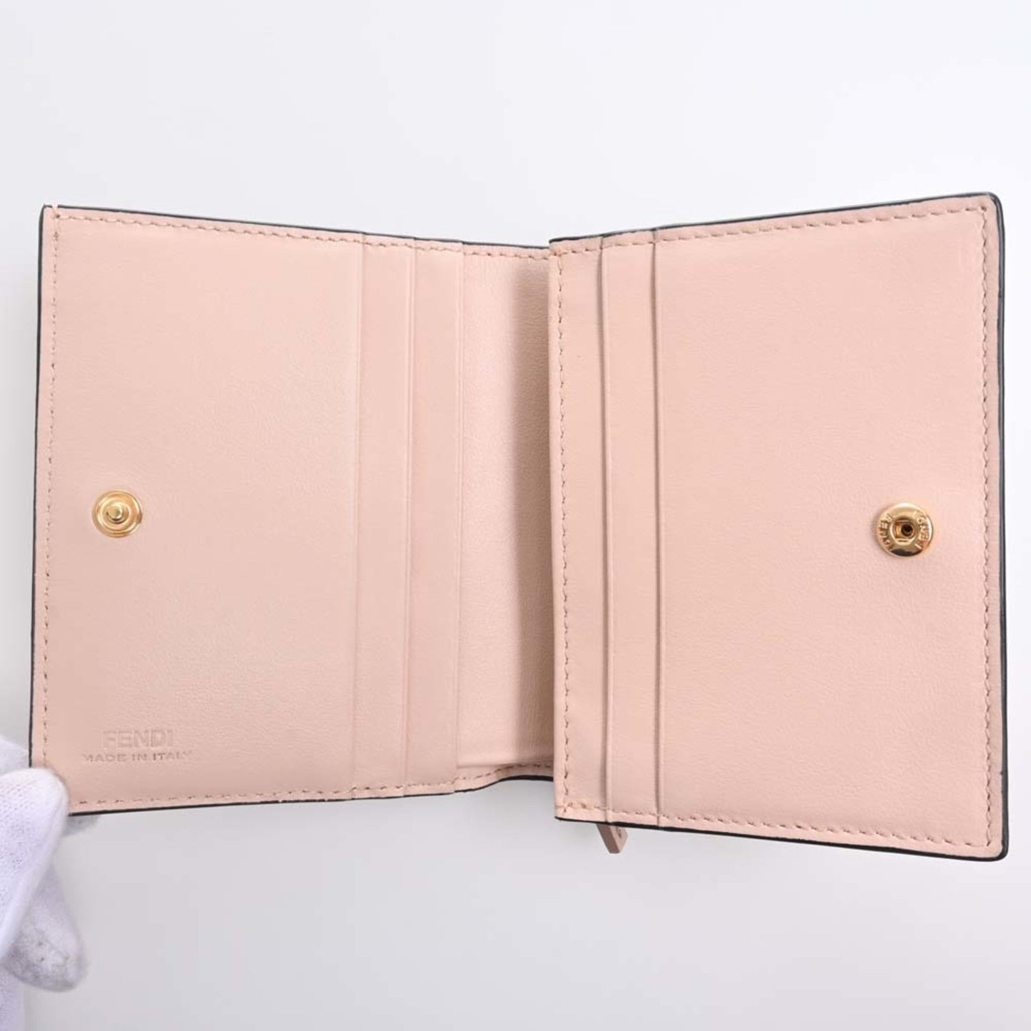 FENDI leather bifold wallet 8M0420 pink ladies