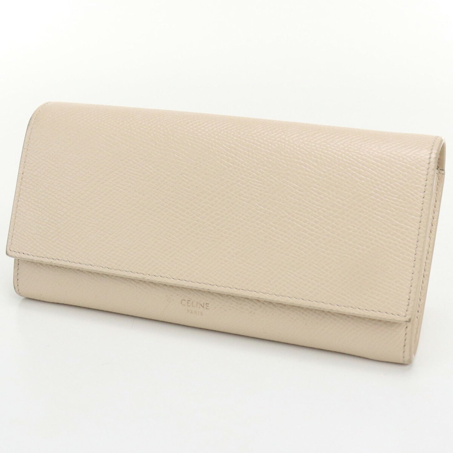 Celine Large Flap 73004757 Long Wallet with Folded Coin Purse Leather Ladies