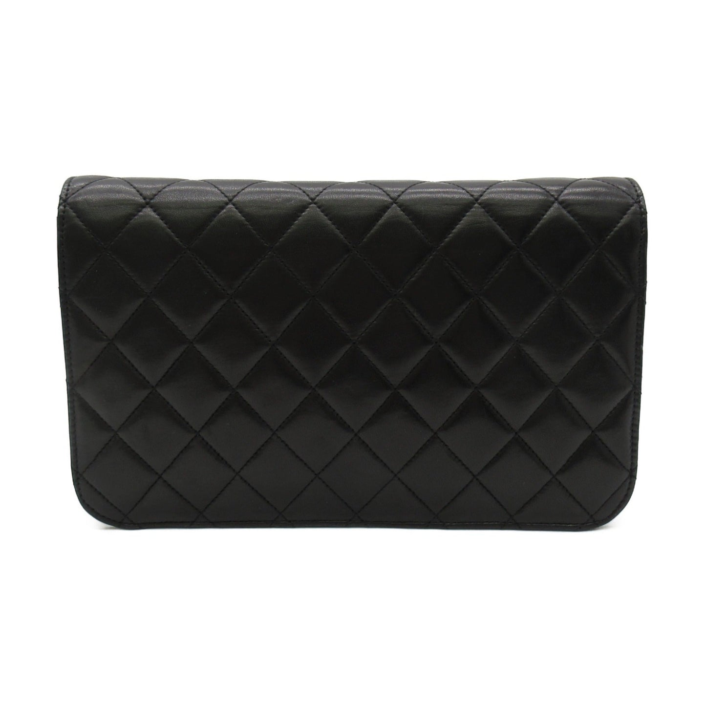 CHANEL Pushlock Matelasse ChainShoulder Bag Black Lambskin [sheep leather]