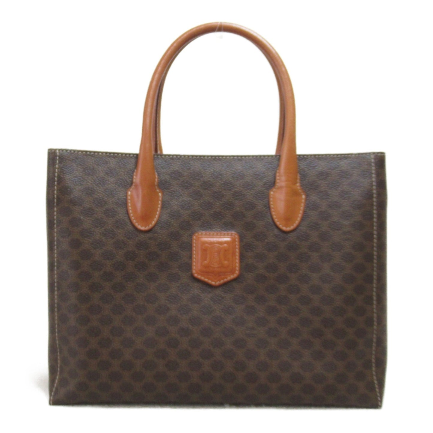 Celine Tote Bag Brown Dark brown PVC coated canvas