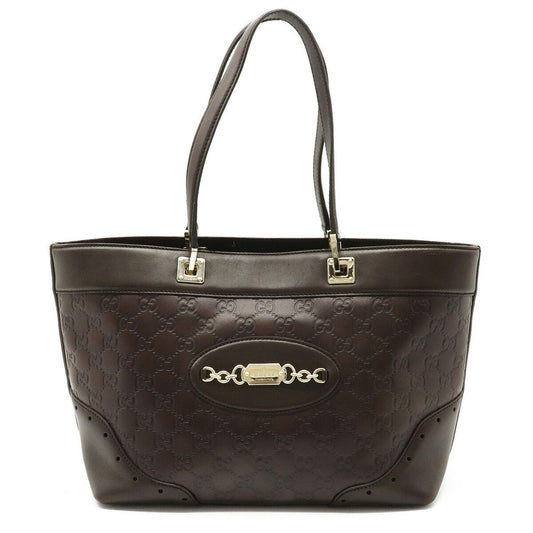 Gucci Shima Tote Bag Shoulder Dark Brown 145993