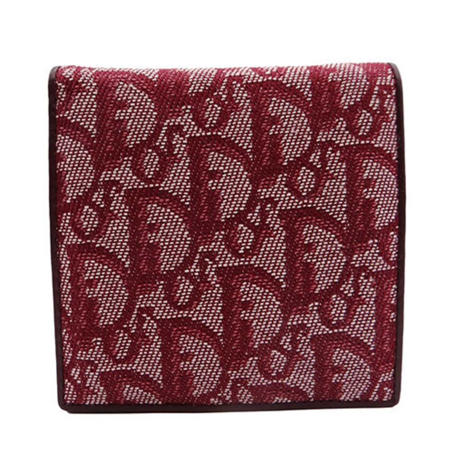 CHRISTIAN DIOR Wallet Women's Bifold Jacquard Trotter Bordeaux