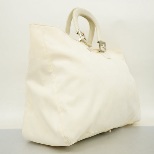 FENDI   Tote Bag Women's Nylon,Leather Tote Bag Ivory