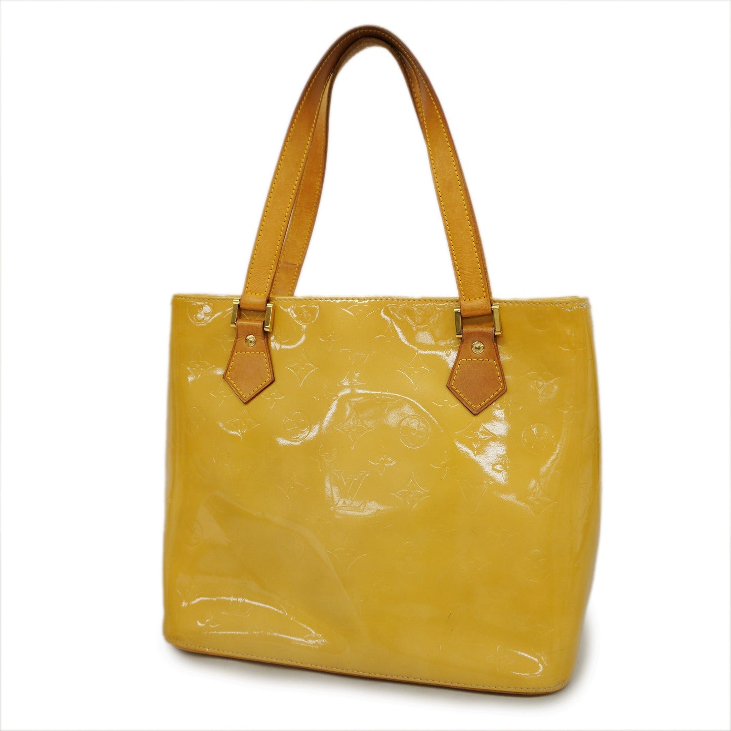 LOUIS VUITTONAuth  Monogram Vernis Houston M91004 Tote Bag Beige