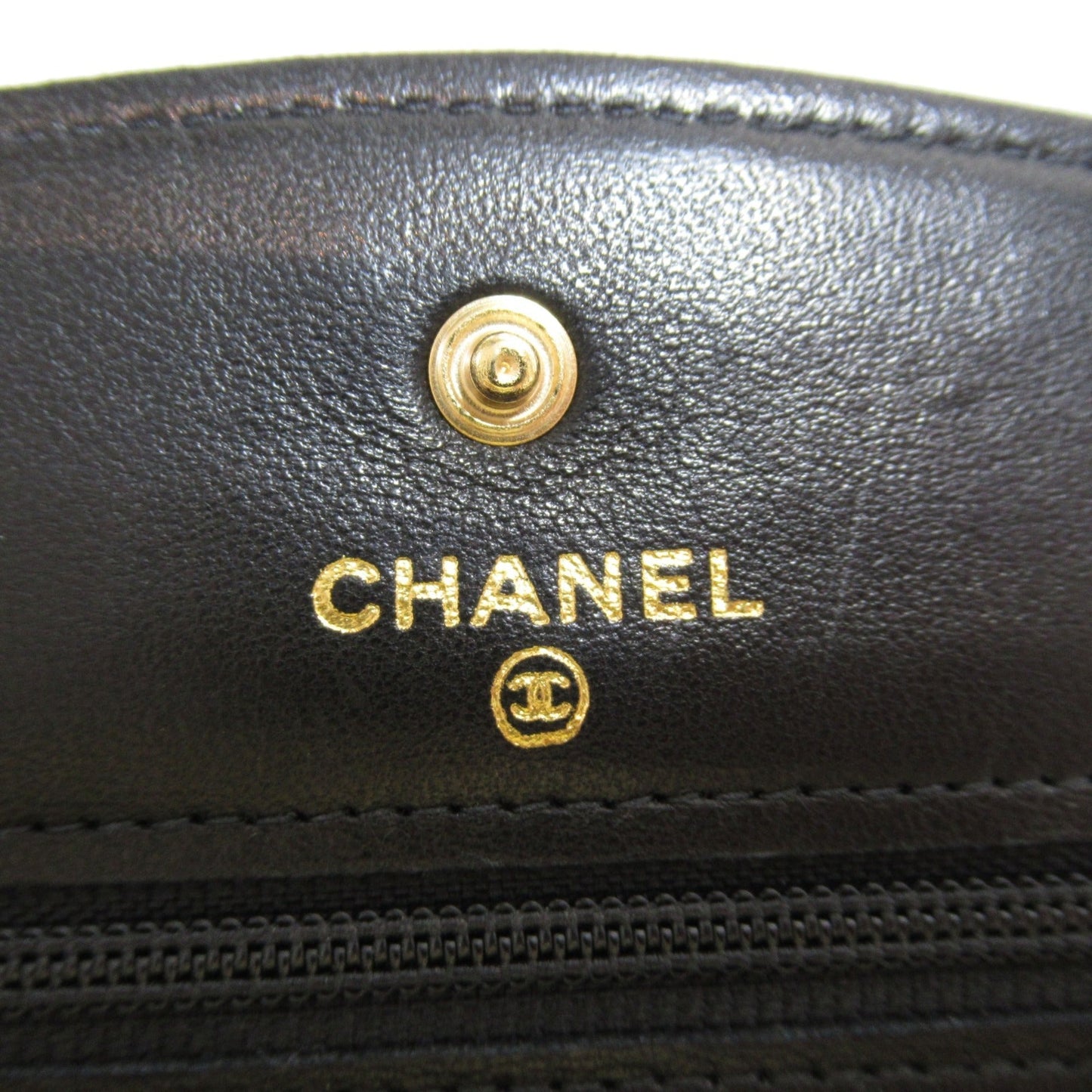 CHANEL Chain wallet Black Caviar Skin [Grained Calf]