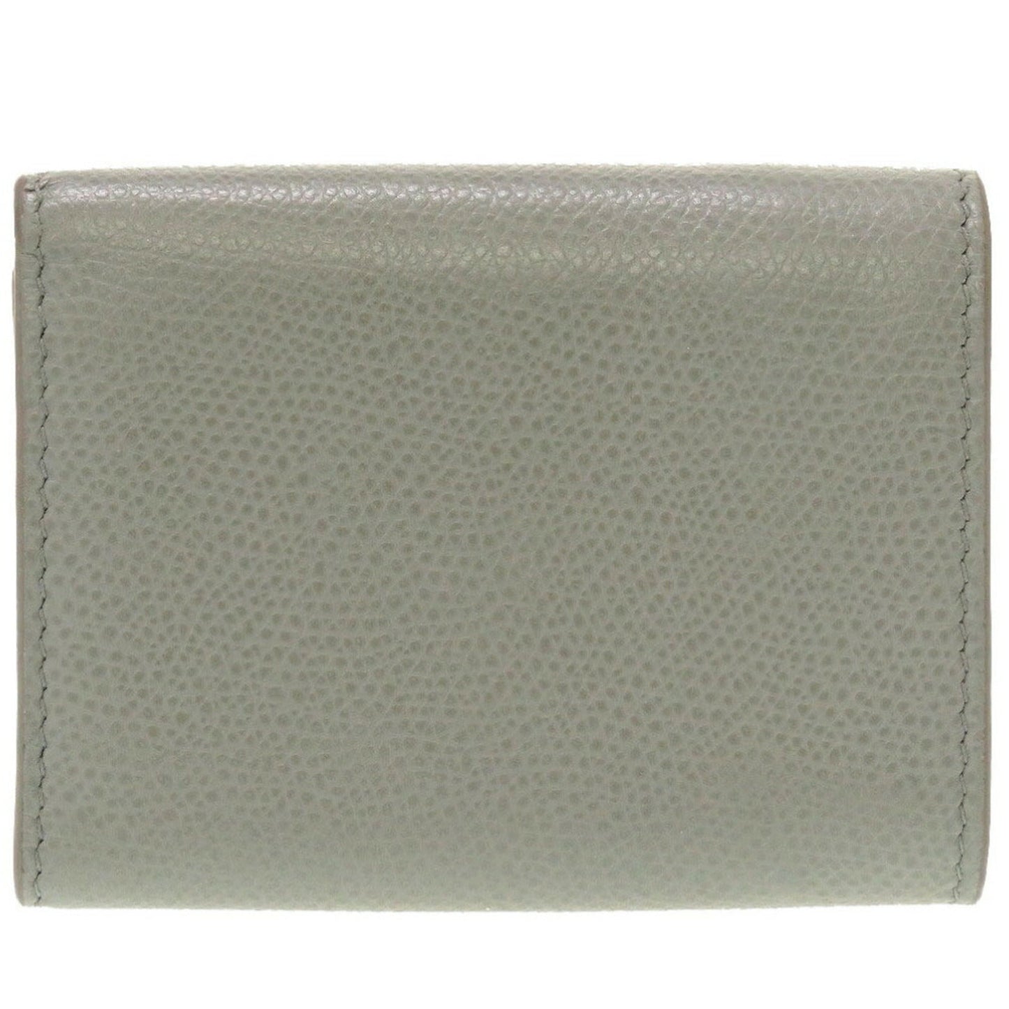 CHRISTIAN DIOR Leather Gray Trifold Wallet