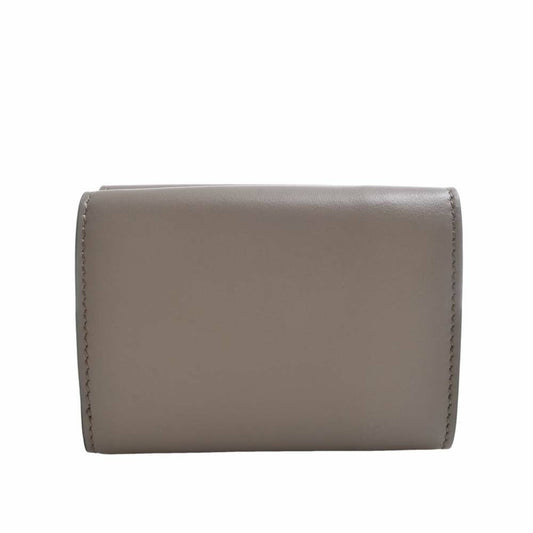 FENDI Leather Micro Trifold Wallet 8M0395 Greige Ladies