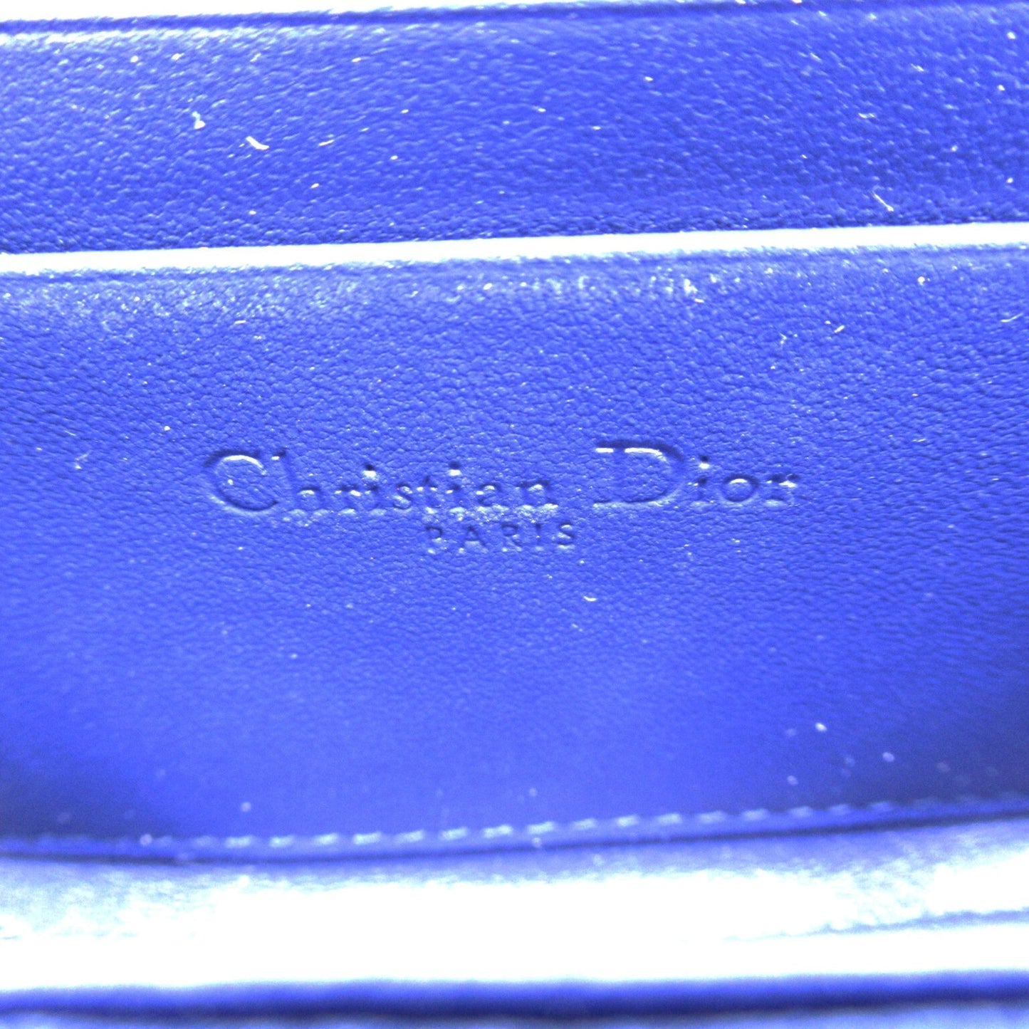 Dior lady dior medium wallet Navy Lambskin [sheep leather] S0985ONMJ14Z