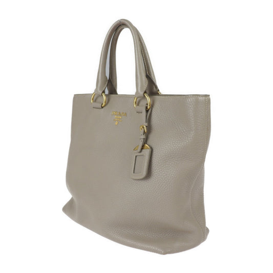 PRADA Tote Bag BN2865 Leather POMICE Graige Series Etoupe Gold Hardware 2WAY Shoulder Handbag