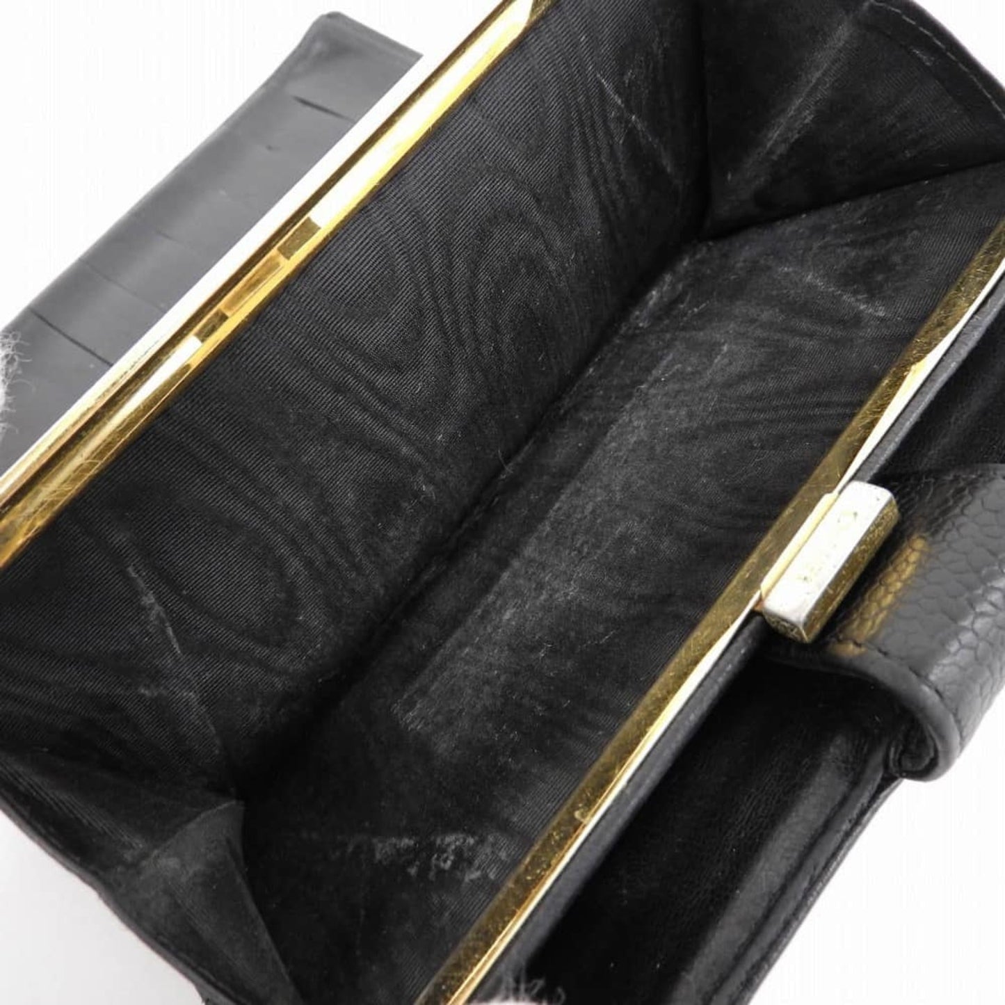 CHANEL long wallet with coco mark leather black seal 7 series A13498