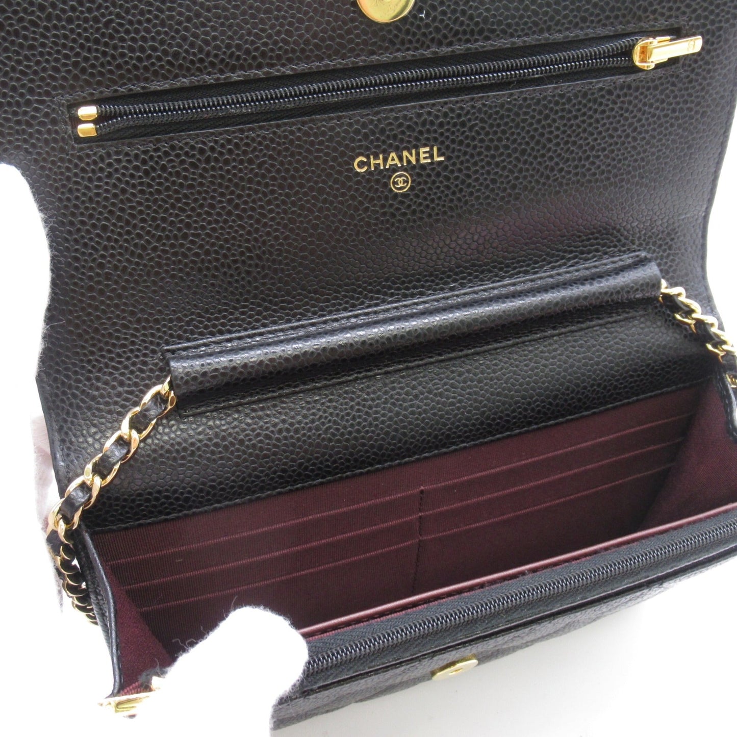 CHANEL Chain wallet Shoulder Bag Black Caviar Skin [Grained Calf] AP0250