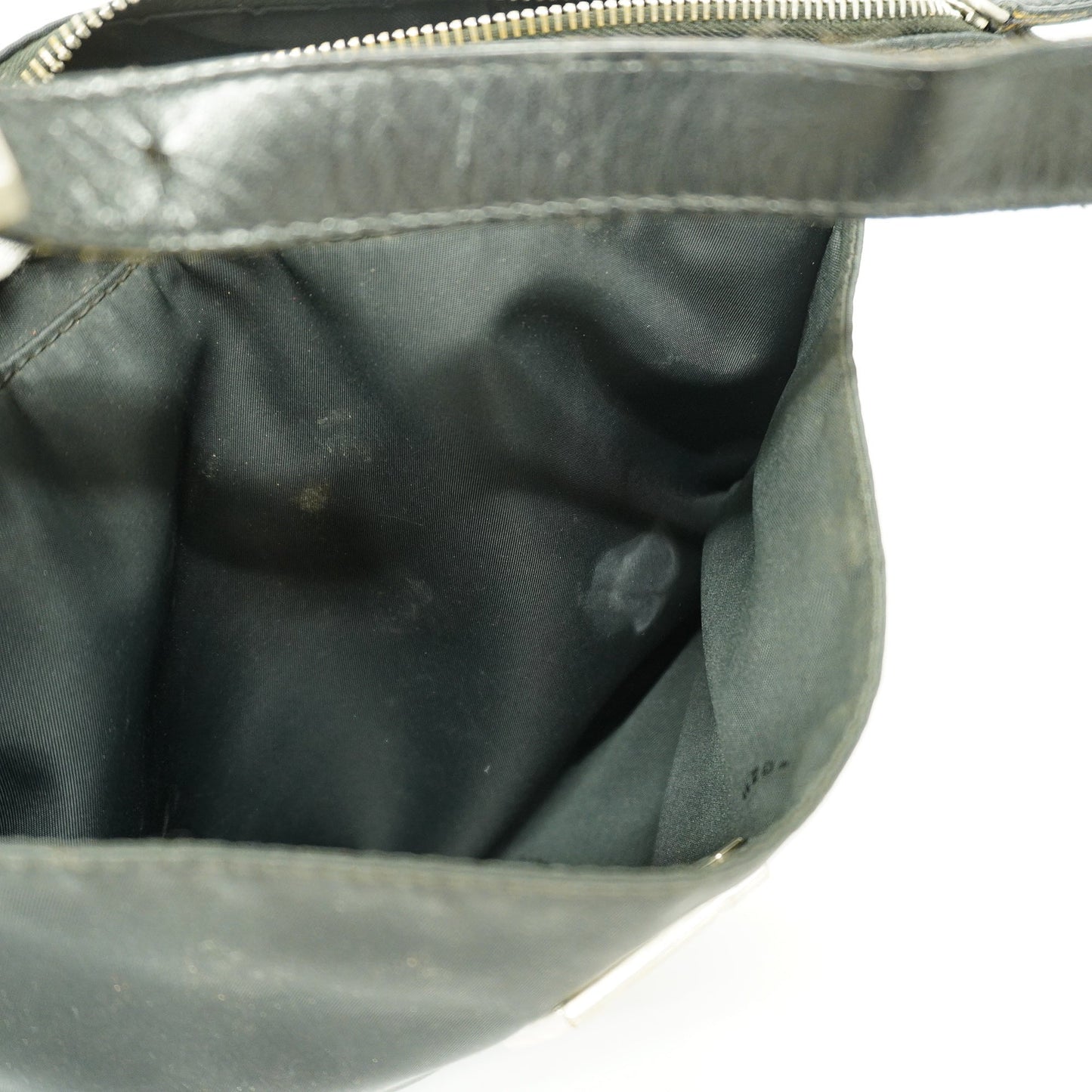 FENDIAuth  FF Logo Women's Nylon Shoulder Bag Black