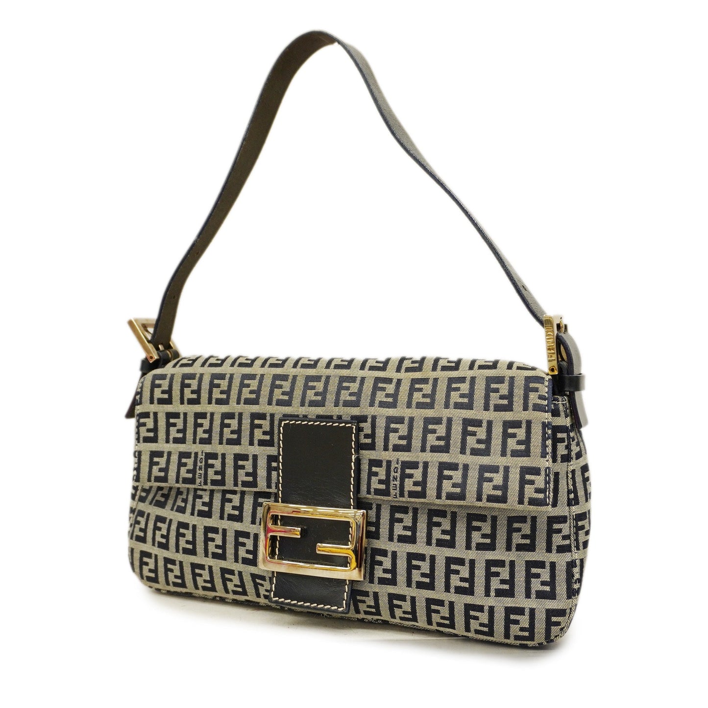 FENDI   Zucchino Handbag Women's Nylon Canvas Handbag Navy