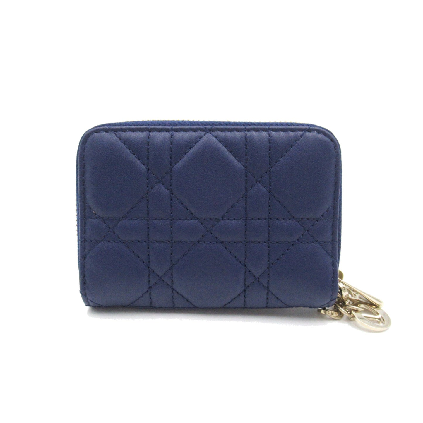 Dior lady dior medium wallet Navy Lambskin [sheep leather] S0985ONMJ14Z