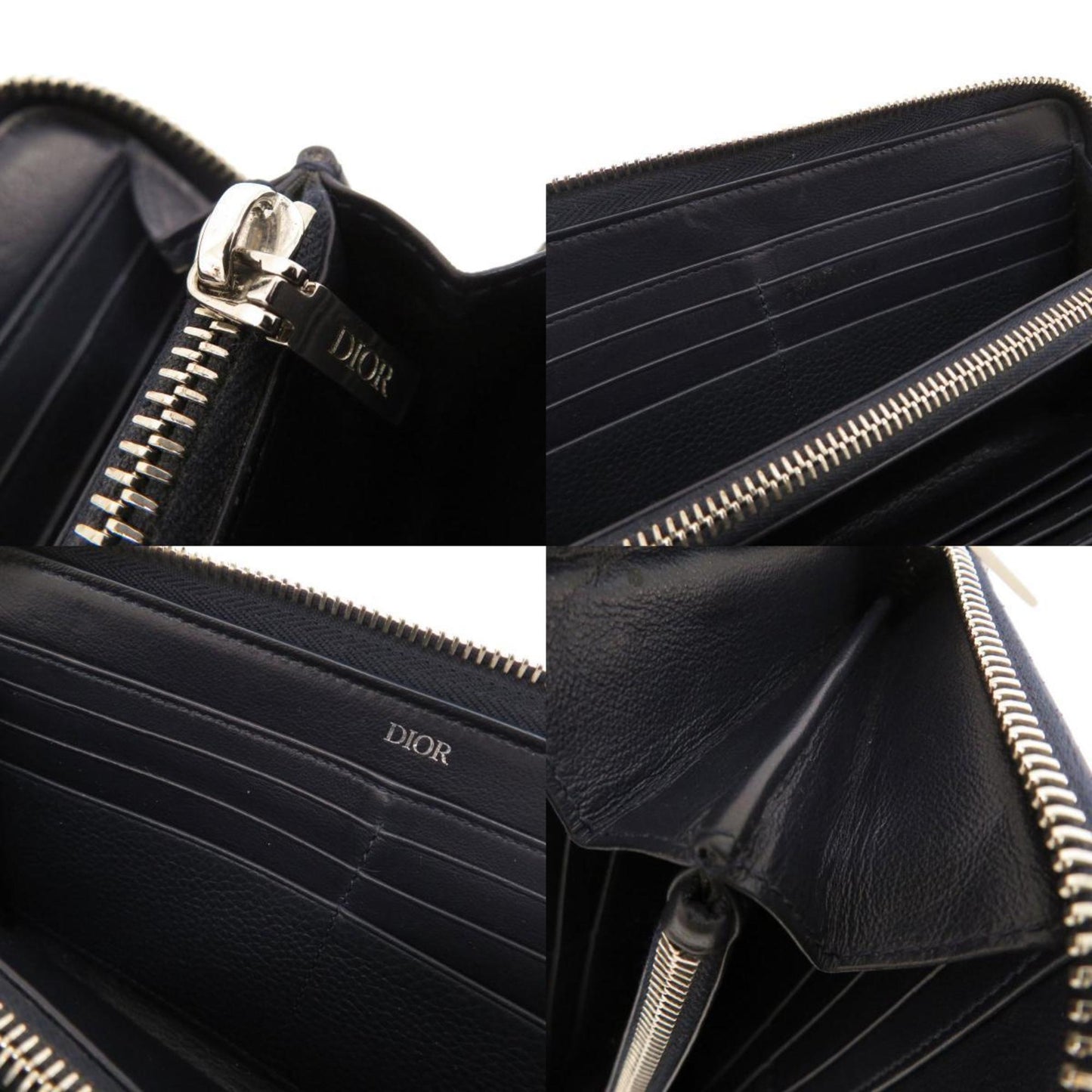 CHRISTIAN DIOR Long Wallet Leather Ladies