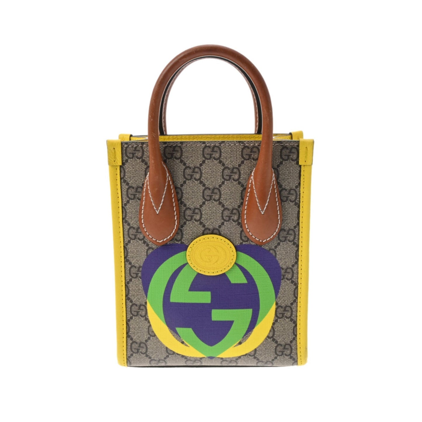 GUCCI Jumbo GG Tote Bag Beige/Yellow 699406 Women's Supreme Canvas Handbag