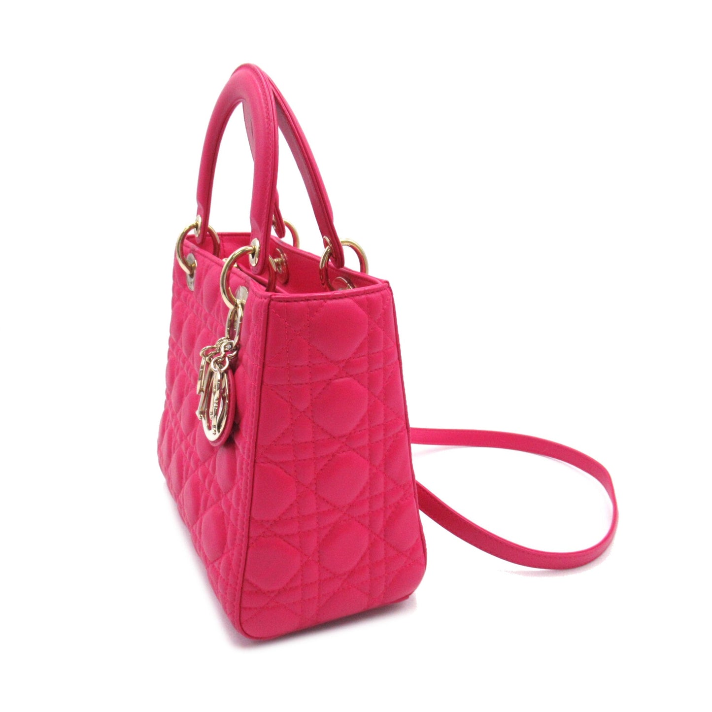 Dior Lady Dior 2way tote Pink Lambskin [sheep leather] 16-BO-0113