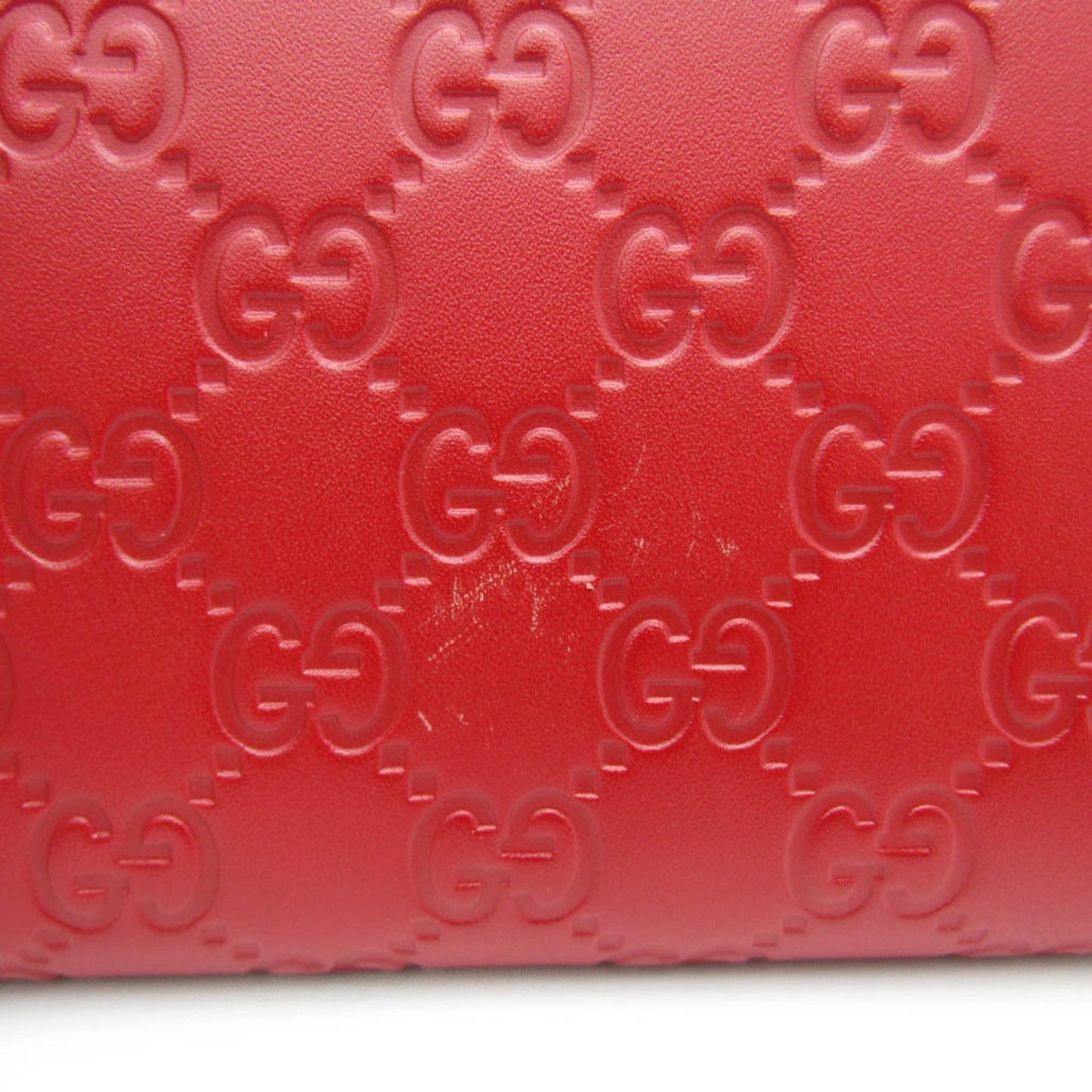 GUCCIssima AVEL 307987 GG Leather Long Wallet [bi-fold] Red Color