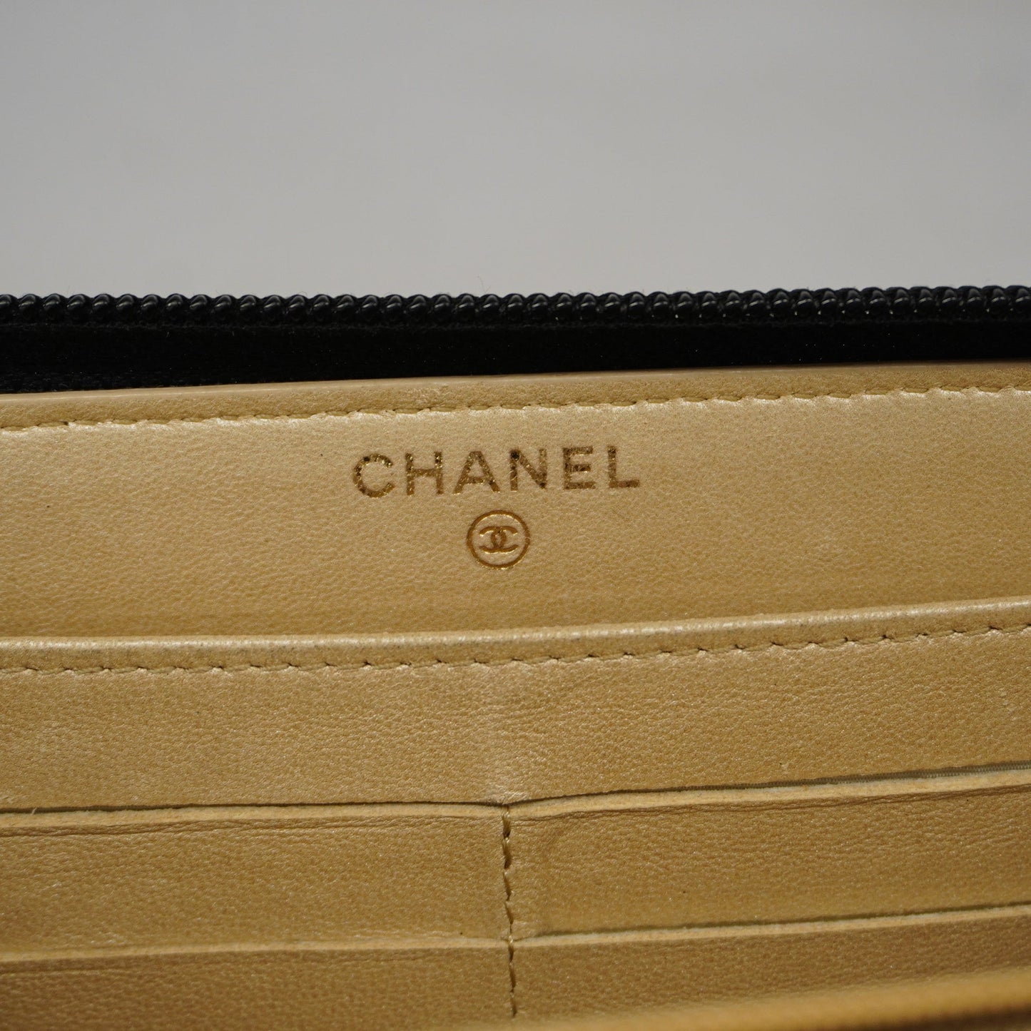 CHANEL  Camellia Long Wallet [bi-fold] Gold Hardware Women's Lambskin Black