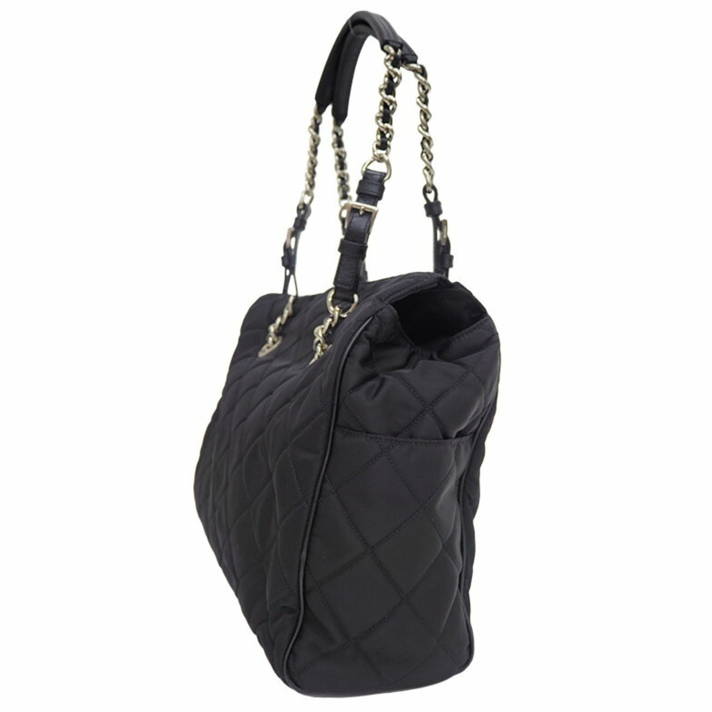 Prada Quilted Chain Shoulder Bag Black BR2234 Tote