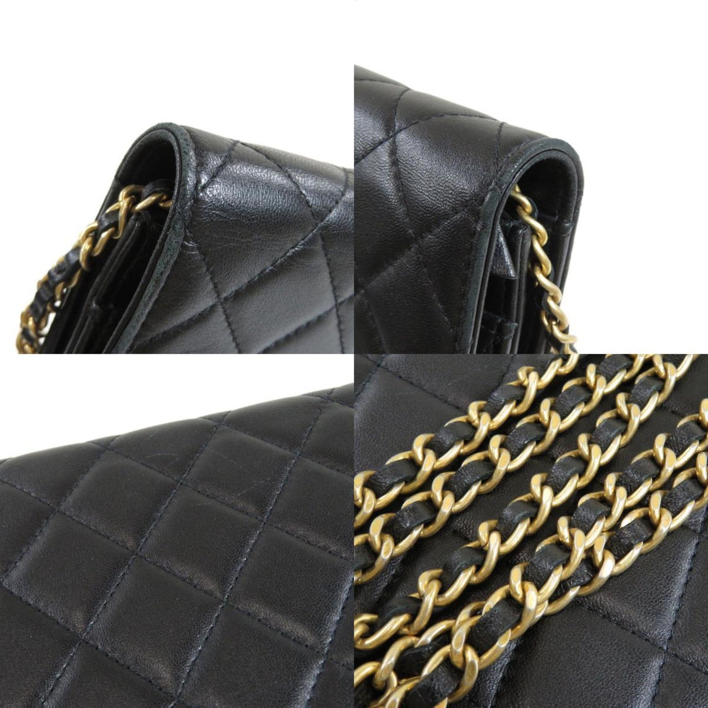 Chanel Chain Matelasse Long Wallet Lambskin Ladies