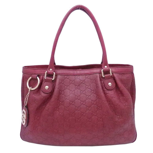 Gucci shoulder bag sima burgundy leather tote 296835