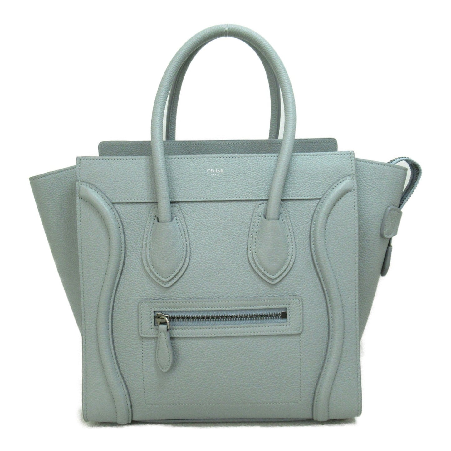 Celine Luggage Micro Shopper Tote Bag Blue Light blue leather