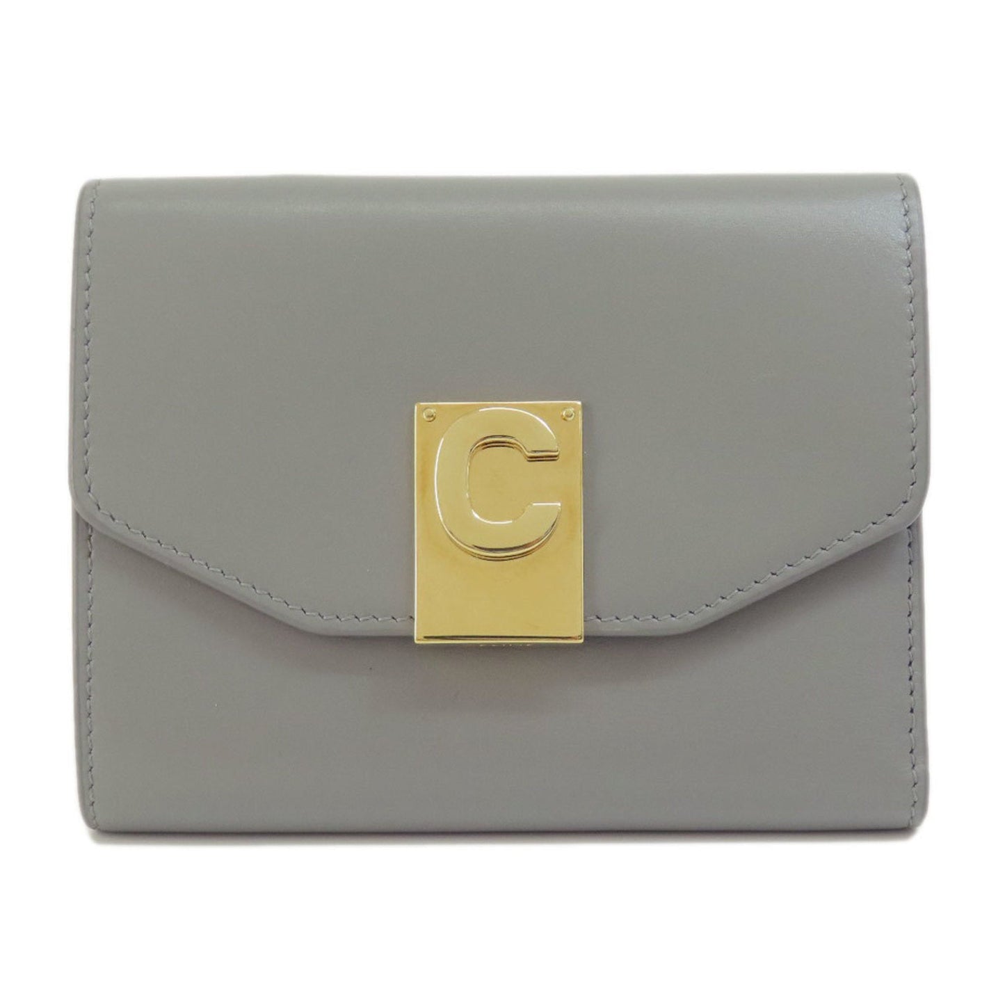 Celine C Hardware Bifold Wallet Leather Women's