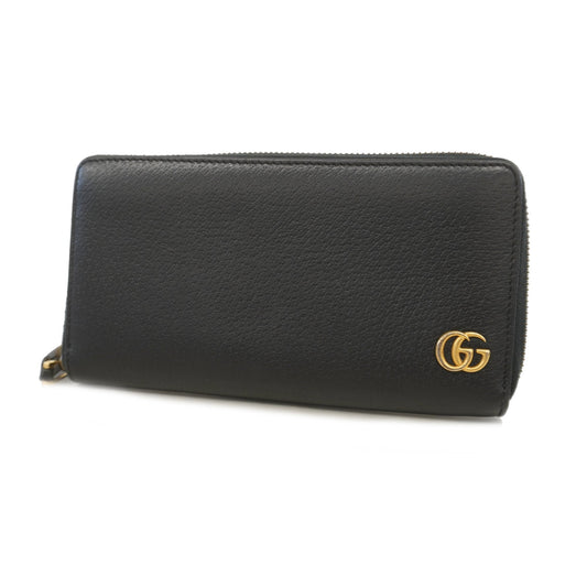 Gucci Bi-fold Wallet GG Marmont 428736 Leather Black