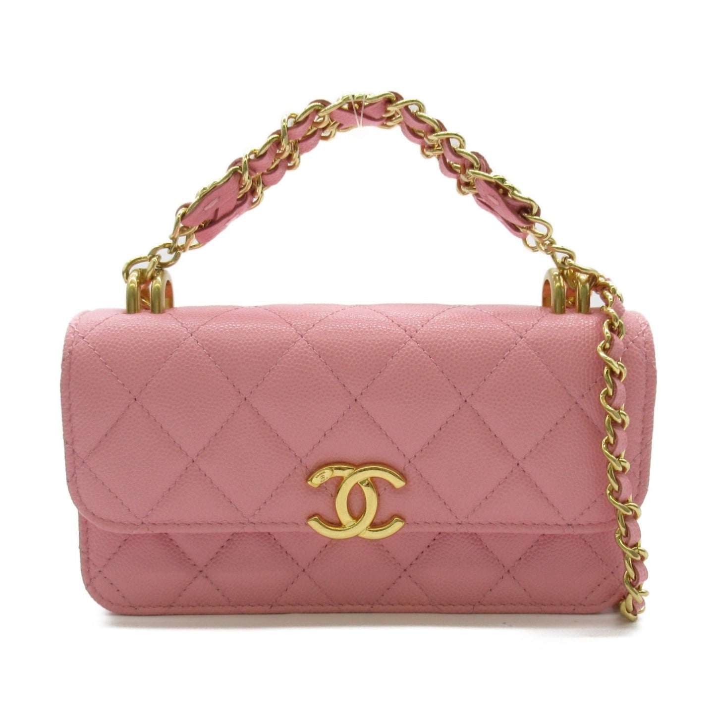 CHANEL Chain wallet Shoulder Bag Pink Caviar Skin [Grained Calf]